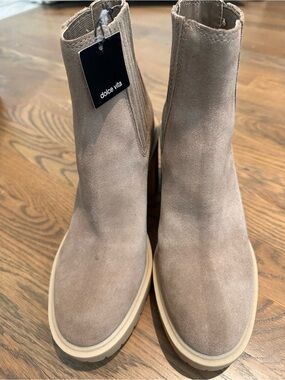 Dolce Vita Taupe Suede Chukka Boots